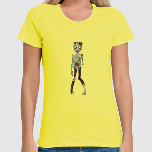 Заказать женскую футболку в Москве. Футболка классическая Zombie girl (зомби) от Илья Щеблецов - готовые дизайны и нанесение принтов.