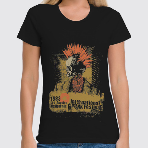 Заказать женскую футболку в Москве. Футболка классическая punk 1983 от yellowgreenmann - готовые дизайны и нанесение принтов.