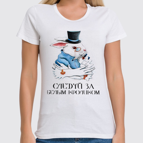 Заказать женскую футболку в Москве. Футболка классическая Rabbits/Кролики от vita22 - готовые дизайны и нанесение принтов.