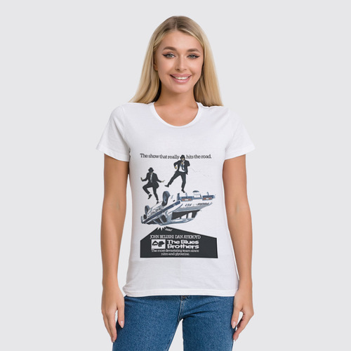 Заказать женскую футболку в Москве. Футболка классическая The Blues Brothers от KinoArt - готовые дизайны и нанесение принтов.