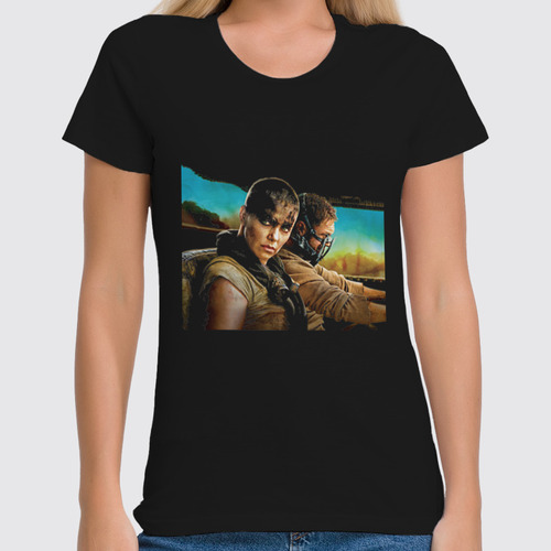 Заказать женскую футболку в Москве. Футболка классическая Mad Max / Безумный Макс от KinoArt - готовые дизайны и нанесение принтов.