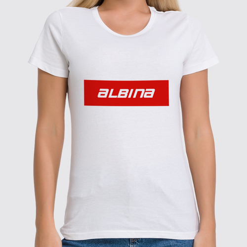 Заказать женскую футболку в Москве. Футболка классическая Albina от THE_NISE  - готовые дизайны и нанесение принтов.