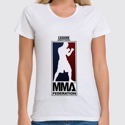 Заказать женскую футболку в Москве. Футболка классическая MMA - Legion от ARSBOYZ BRAND - готовые дизайны и нанесение принтов.
