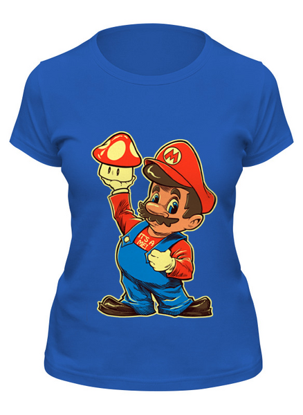 Заказать женскую футболку в Москве. Футболка классическая Супер Марио от printik - готовые дизайны и нанесение принтов.