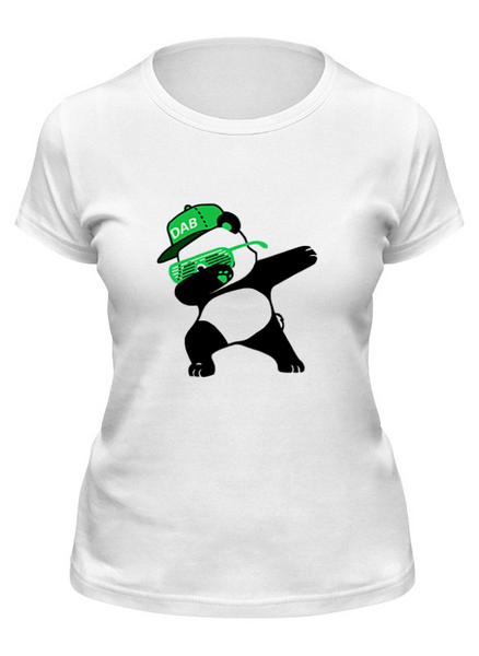 Заказать женскую футболку в Москве. Футболка классическая Dab Panda  от DESIGNER   - готовые дизайны и нанесение принтов.