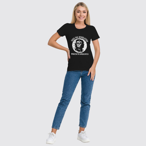 Заказать женскую футболку в Москве. Футболка классическая Che Guevara Skull от Leichenwagen - готовые дизайны и нанесение принтов.