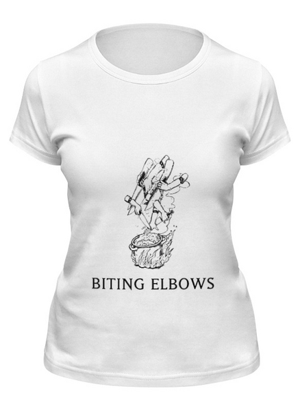 Заказать женскую футболку в Москве. Футболка классическая Biting Elbows от YellowCloverShop - готовые дизайны и нанесение принтов.