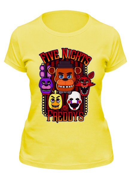Заказать женскую футболку в Москве. Футболка классическая Five Nights at Freddy’s  от ПРИНТЫ ПЕЧАТЬ  - готовые дизайны и нанесение принтов.