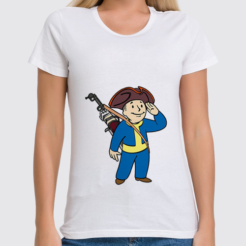 Заказать женскую футболку в Москве. Футболка классическая Vault Boy от YellowCloverShop - готовые дизайны и нанесение принтов.