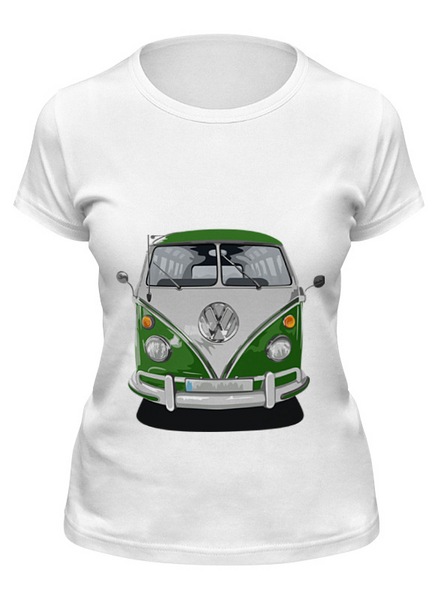 Заказать женскую футболку в Москве. Футболка классическая Volkswagen от nopperapon - готовые дизайны и нанесение принтов.
