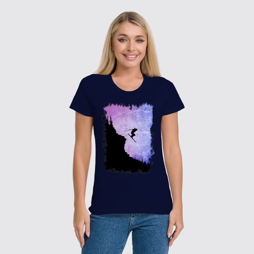 Заказать женскую футболку в Москве. Футболка классическая Ski Ride от oneredfoxstore@gmail.com - готовые дизайны и нанесение принтов.