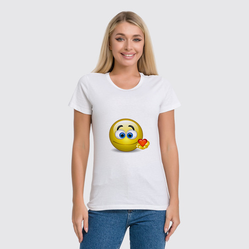 Заказать женскую футболку в Москве. Футболка классическая "Smiley" от Abstractiya - готовые дизайны и нанесение принтов.