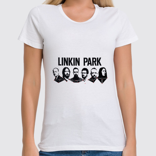Заказать женскую футболку в Москве. Футболка классическая Linkin park от Fedor - готовые дизайны и нанесение принтов.