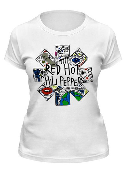 Заказать женскую футболку в Москве. Футболка классическая Red Hot Chili Peppers от geekbox - готовые дизайны и нанесение принтов.