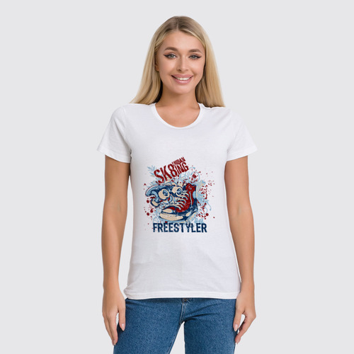 Заказать женскую футболку в Москве. Футболка классическая Freestyler от T-shirt print  - готовые дизайны и нанесение принтов.