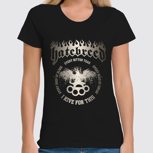 Заказать женскую футболку в Москве. Футболка классическая Hatebreed  от geekbox - готовые дизайны и нанесение принтов.