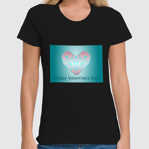 Заказать женскую футболку в Москве. Футболка классическая   Low Poly Heart  от natulia_hatulia@yahoo.com - готовые дизайны и нанесение принтов.