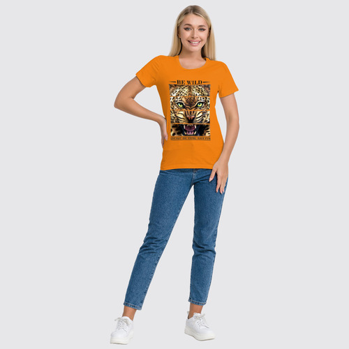 Заказать женскую футболку в Москве. Футболка классическая Тигрица от T-shirt print  - готовые дизайны и нанесение принтов.
