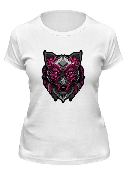 Заказать женскую футболку в Москве. Футболка классическая Магический волк от td-1991@yandex.ru - готовые дизайны и нанесение принтов.