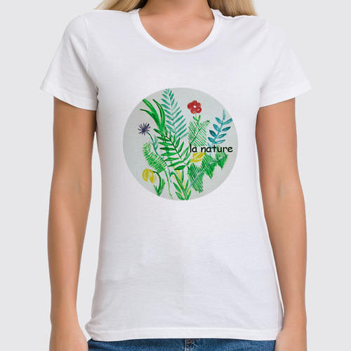 Заказать женскую футболку в Москве. Футболка классическая Растения от mrs-snit@yandex.ru - готовые дизайны и нанесение принтов.