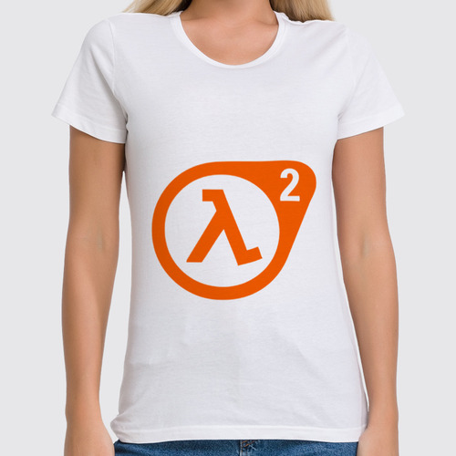 Заказать женскую футболку в Москве. Футболка классическая half-life 2 от VashAdmin - готовые дизайны и нанесение принтов.