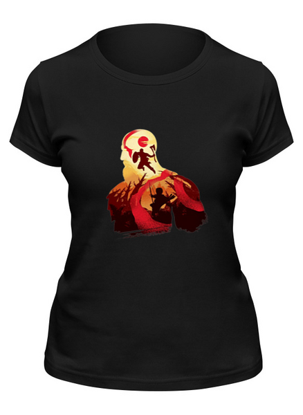 Заказать женскую футболку в Москве. Футболка классическая God of war от GeekFox  - готовые дизайны и нанесение принтов.