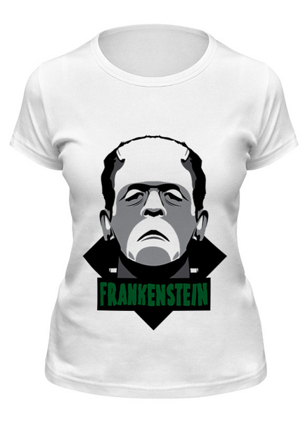 Заказать женскую футболку в Москве. Футболка классическая Франкенштейн от YellowCloverShop - готовые дизайны и нанесение принтов.