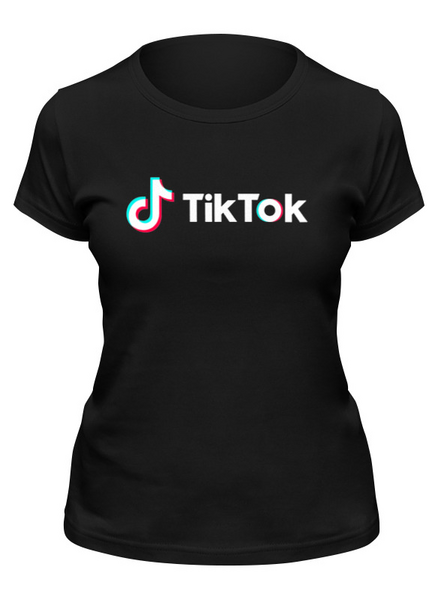Заказать женскую футболку в Москве. Футболка классическая TikTok  от DESIGNER   - готовые дизайны и нанесение принтов.