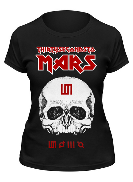 Заказать женскую футболку в Москве. Футболка классическая 30 Seconds to Mars от geekbox - готовые дизайны и нанесение принтов.