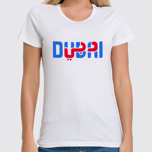 Заказать женскую футболку в Москве. Футболка классическая ☪ DUBAI ✈ от balden - готовые дизайны и нанесение принтов.
