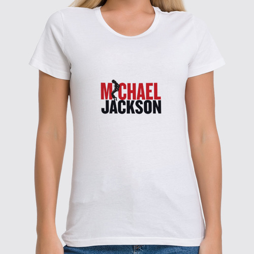 Заказать женскую футболку в Москве. Футболка классическая Michael Jackson от Fedor - готовые дизайны и нанесение принтов.