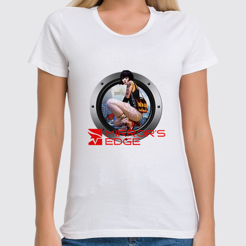 Заказать женскую футболку в Москве. Футболка классическая Mirrors Edge от THE_NISE  - готовые дизайны и нанесение принтов.