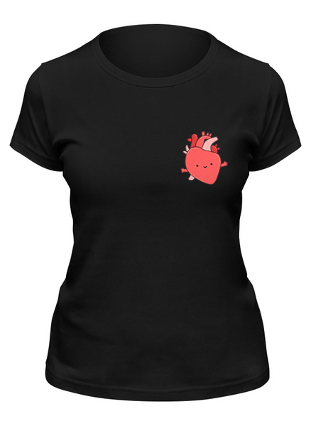 Заказать женскую футболку в Москве. Футболка классическая Cute heart от MariaR - готовые дизайны и нанесение принтов.