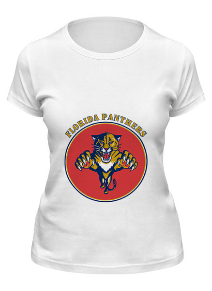 Заказать женскую футболку в Москве. Футболка классическая Флорида Пантерс  от kspsshop - готовые дизайны и нанесение принтов.