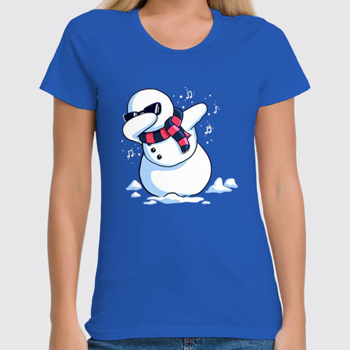 Заказать женскую футболку в Москве. Футболка классическая Dab Snowman от skynatural - готовые дизайны и нанесение принтов.