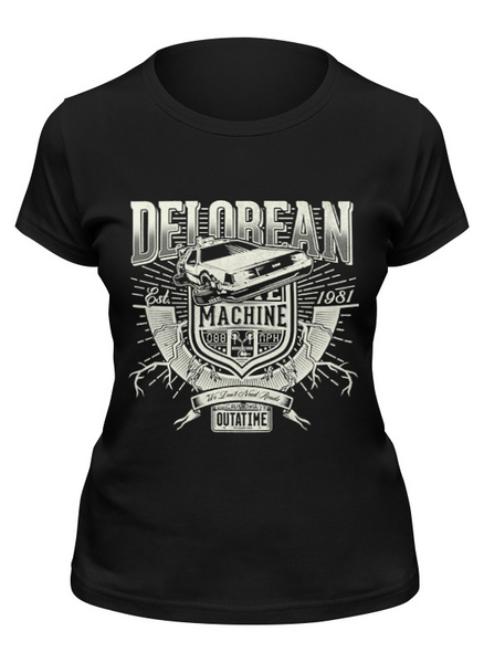 Заказать женскую футболку в Москве. Футболка классическая DeLorean от printik - готовые дизайны и нанесение принтов.