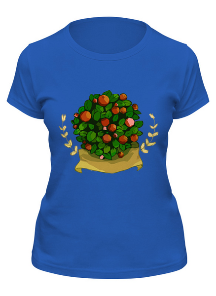 Заказать женскую футболку в Москве. Футболка классическая Брусника от rokudo93@mail.ru - готовые дизайны и нанесение принтов.