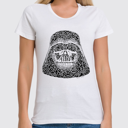 Заказать женскую футболку в Москве. Футболка классическая Darth Vader by ME от maxim ershov - готовые дизайны и нанесение принтов.