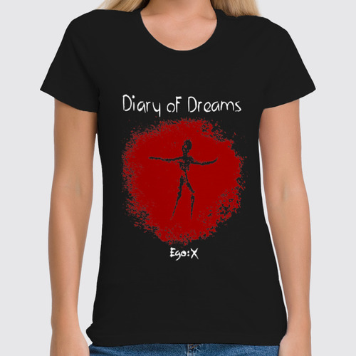 Заказать женскую футболку в Москве. Футболка классическая Diary of Dreams / Ego:X от OEX design - готовые дизайны и нанесение принтов.