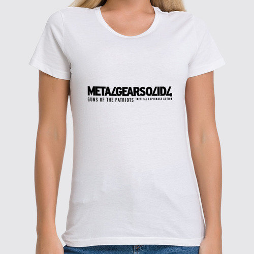 Заказать женскую футболку в Москве. Футболка классическая Metal Gear Solid от THE_NISE  - готовые дизайны и нанесение принтов.