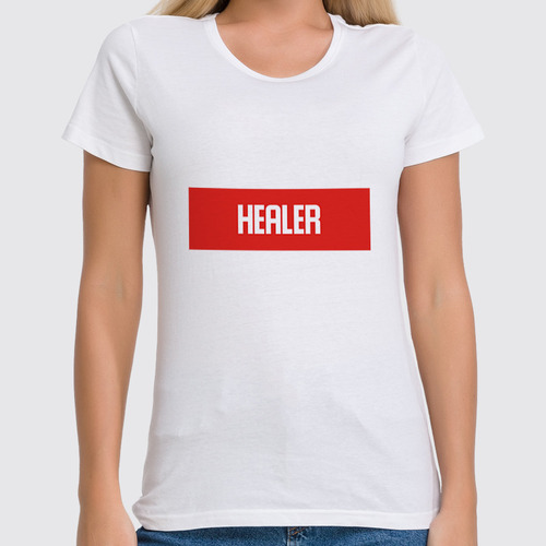 Заказать женскую футболку в Москве. Футболка классическая Healer от THE_NISE  - готовые дизайны и нанесение принтов.