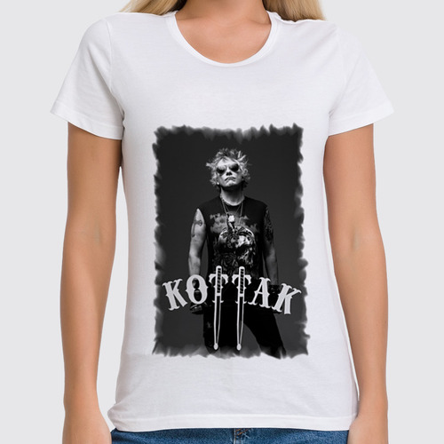 Заказать женскую футболку в Москве. Футболка классическая James Kottak ( Scorpions) от Leichenwagen - готовые дизайны и нанесение принтов.