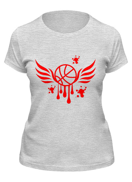 Заказать женскую футболку в Москве. Футболка классическая Баскетбол от karpicloudnew@gmail.com - готовые дизайны и нанесение принтов.