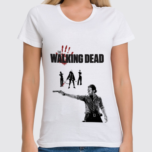 Заказать женскую футболку в Москве. Футболка классическая The Walking Dead от Pomidor - готовые дизайны и нанесение принтов.