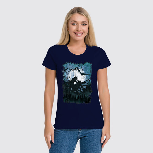 Заказать женскую футболку в Москве. Футболка классическая Dirt Rider от oneredfoxstore@gmail.com - готовые дизайны и нанесение принтов.