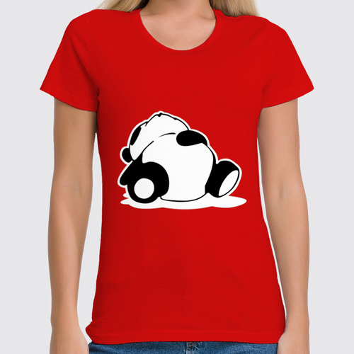 Заказать женскую футболку в Москве. Футболка классическая Панда от Zamula - готовые дизайны и нанесение принтов.