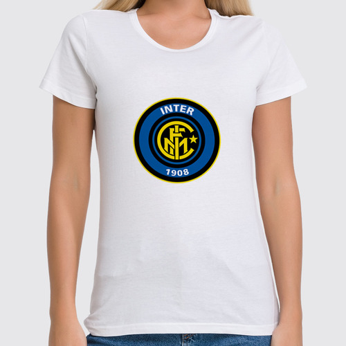 Заказать женскую футболку в Москве. Футболка классическая Inter от THE_NISE  - готовые дизайны и нанесение принтов.