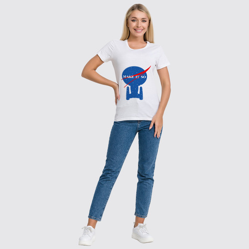 Заказать женскую футболку в Москве. Футболка классическая Звездный Путь (Star Trek) от fanart - готовые дизайны и нанесение принтов.