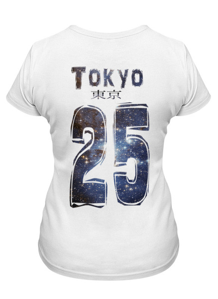 Заказать женскую футболку в Москве. Футболка классическая Tokyo 25 space 2 от nikskiru - готовые дизайны и нанесение принтов.