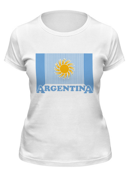 Заказать женскую футболку в Москве. Футболка классическая Аргентина от printik - готовые дизайны и нанесение принтов.